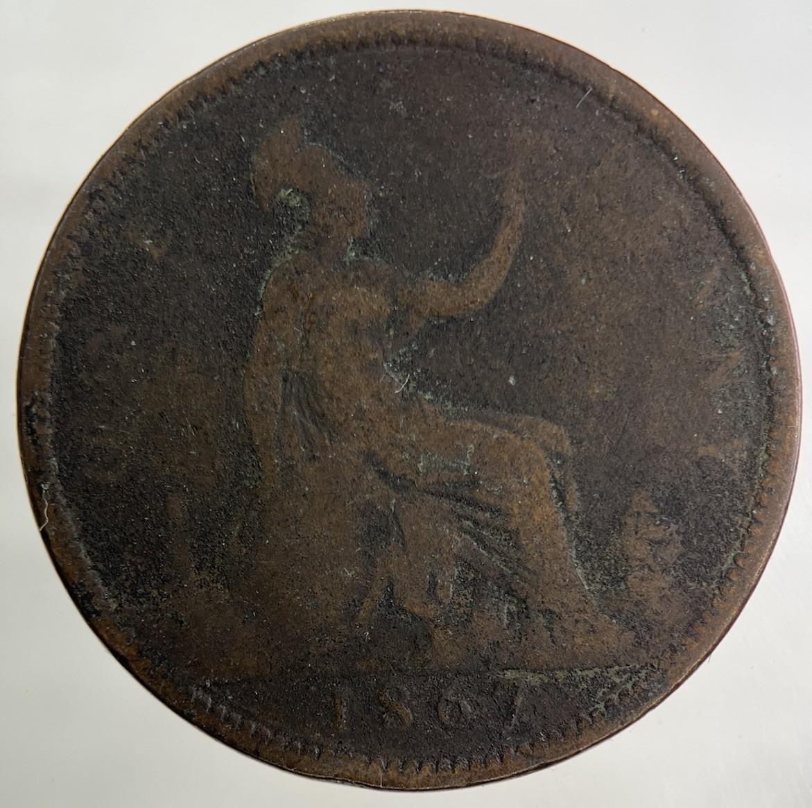 1867 Victoria One Penny Coin | Collectable Grade