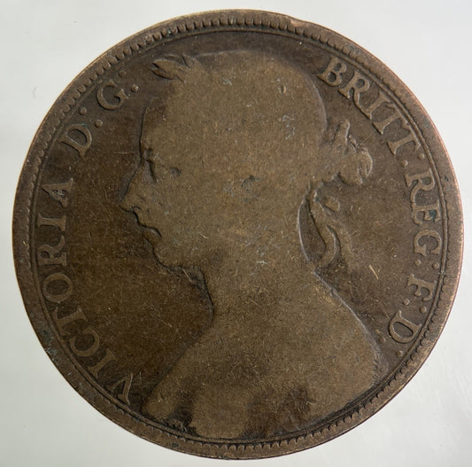 1891 Victoria One Penny Coin | Collectable Grade