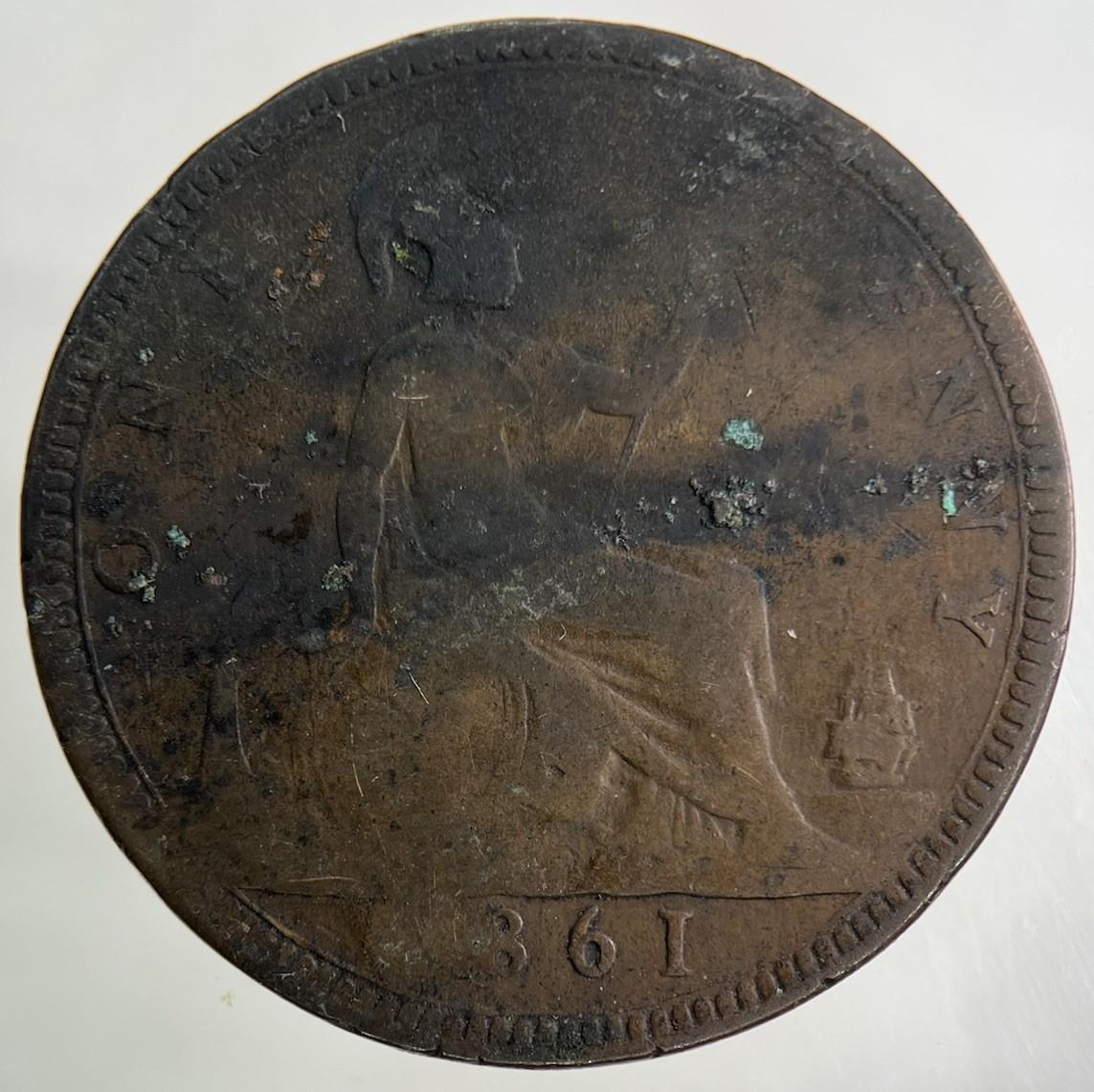 1861 Victoria One Penny Coin | Collectable Grade