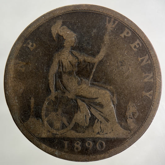 1890 Victoria One Penny Coin | Collectable Grade