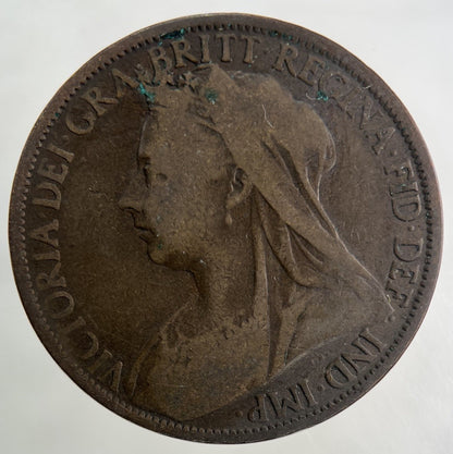 1900 Victoria One Penny Coin | Collectable Grade