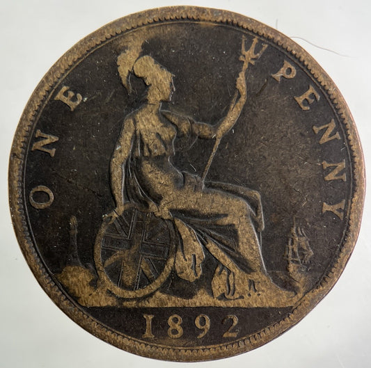 1892 Victoria One Penny Coin | Collectable Grade