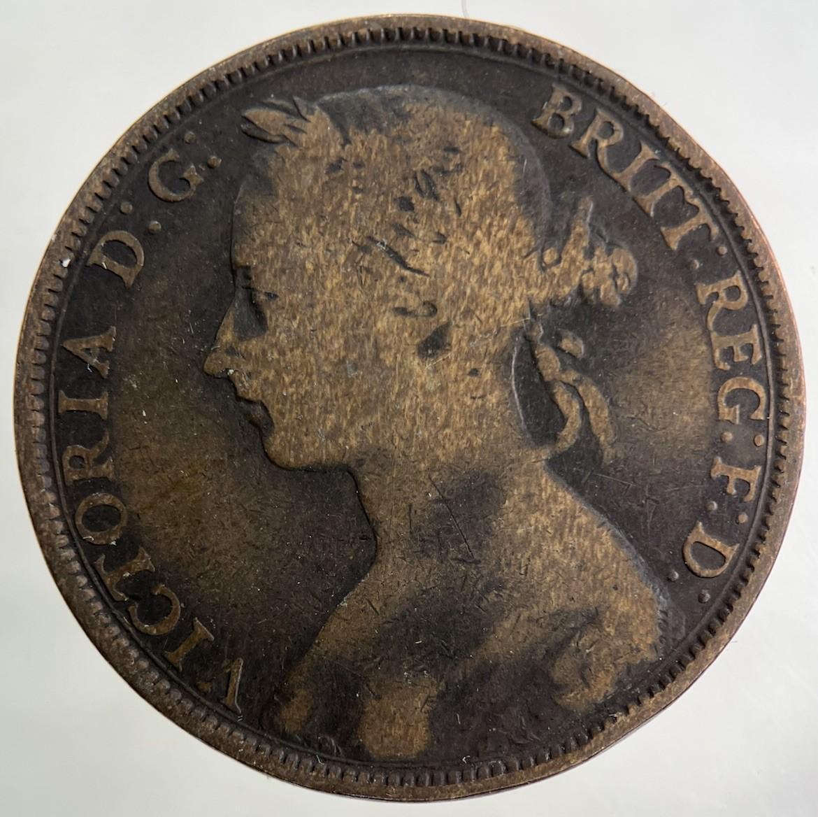 1892 Victoria One Penny Coin | Collectable Grade