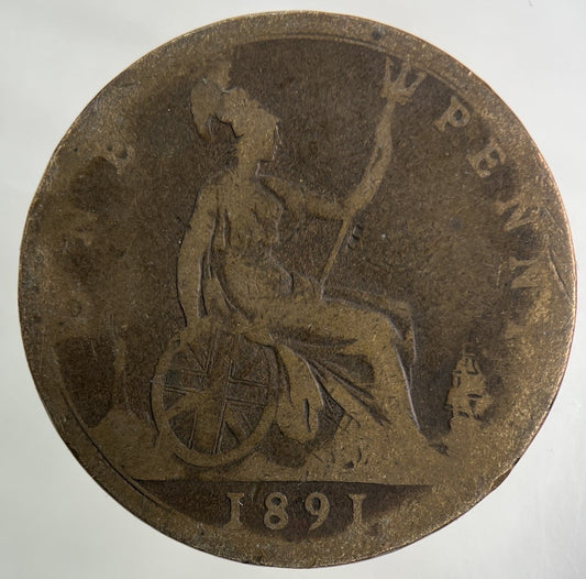 1891 Victoria One Penny Coin | Collectable Grade
