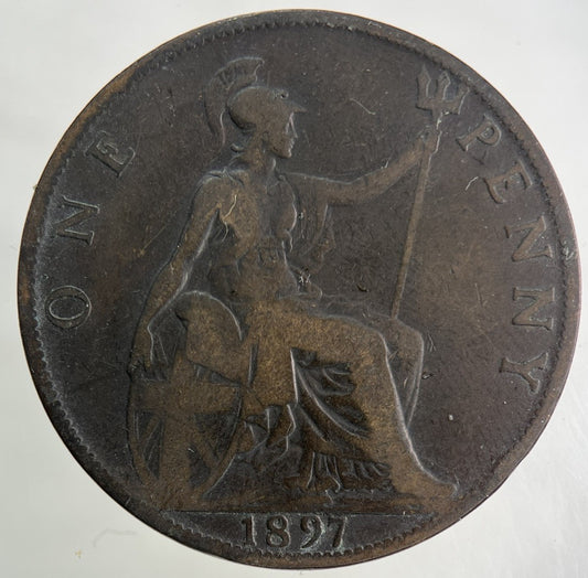 1897 Victoria One Penny Coin | Collectable Grade