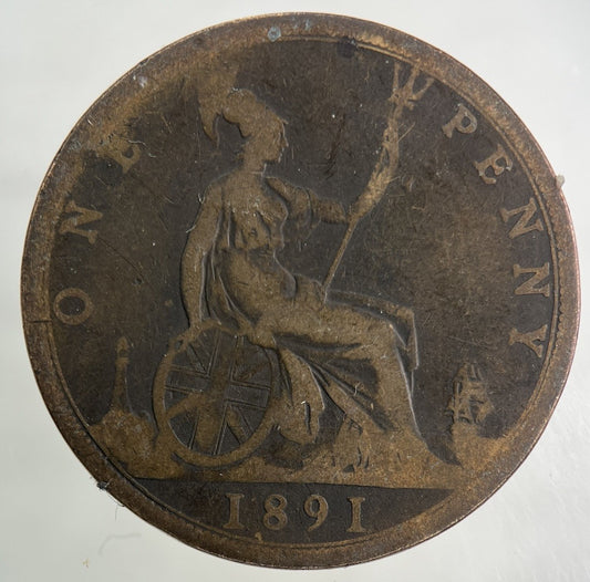 1891 Victoria One Penny Coin | Collectable Grade