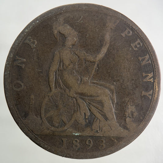 1893 Victoria One Penny Coin | Collectable Grade