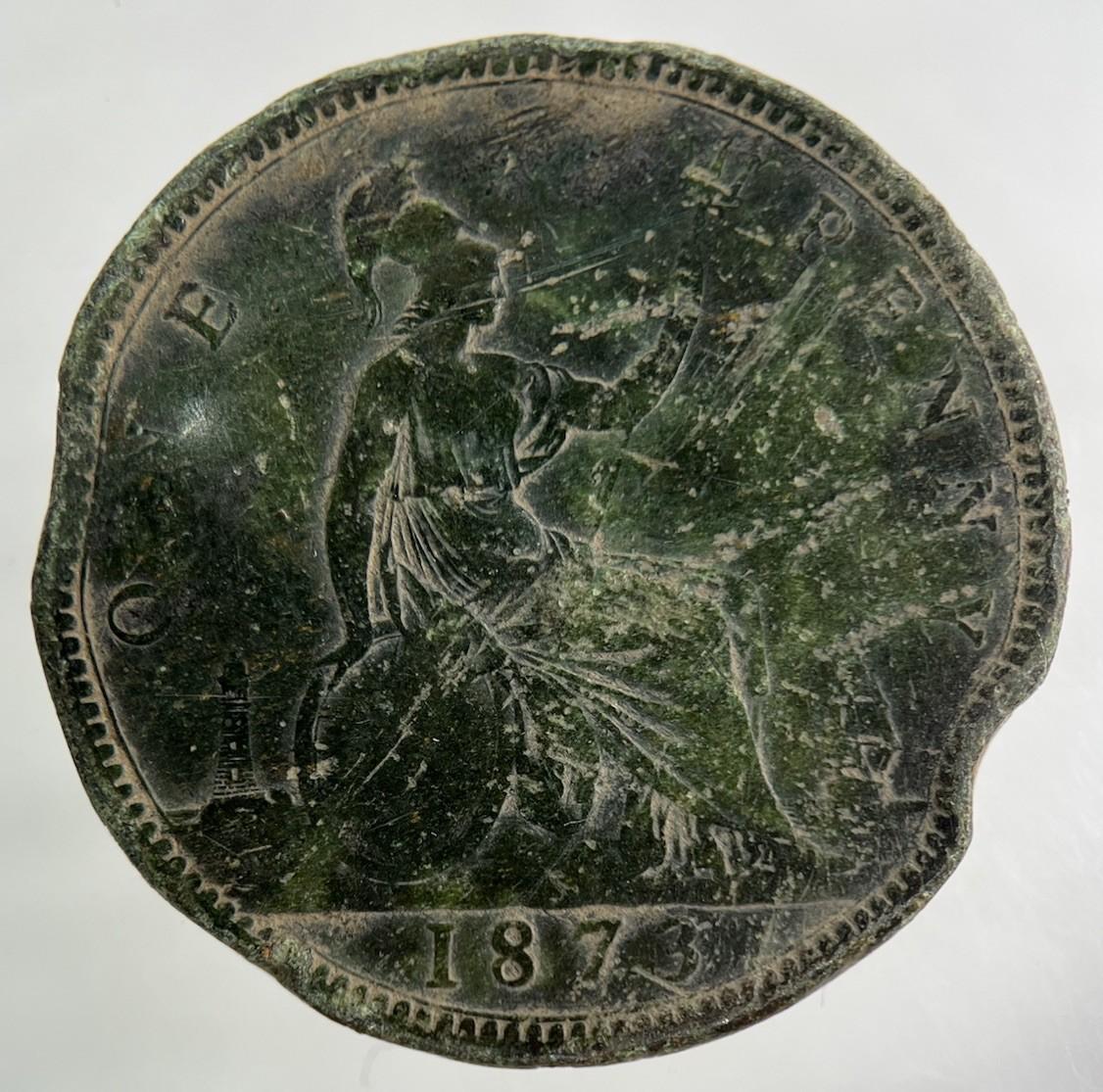 1873 Victoria One Penny Coin | Collectable Grade