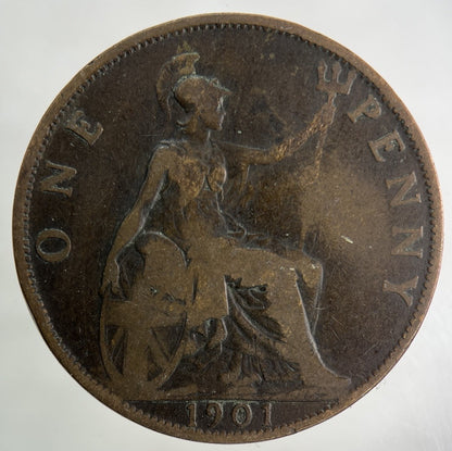 1901 Victoria One Penny Coin | Collectable Grade