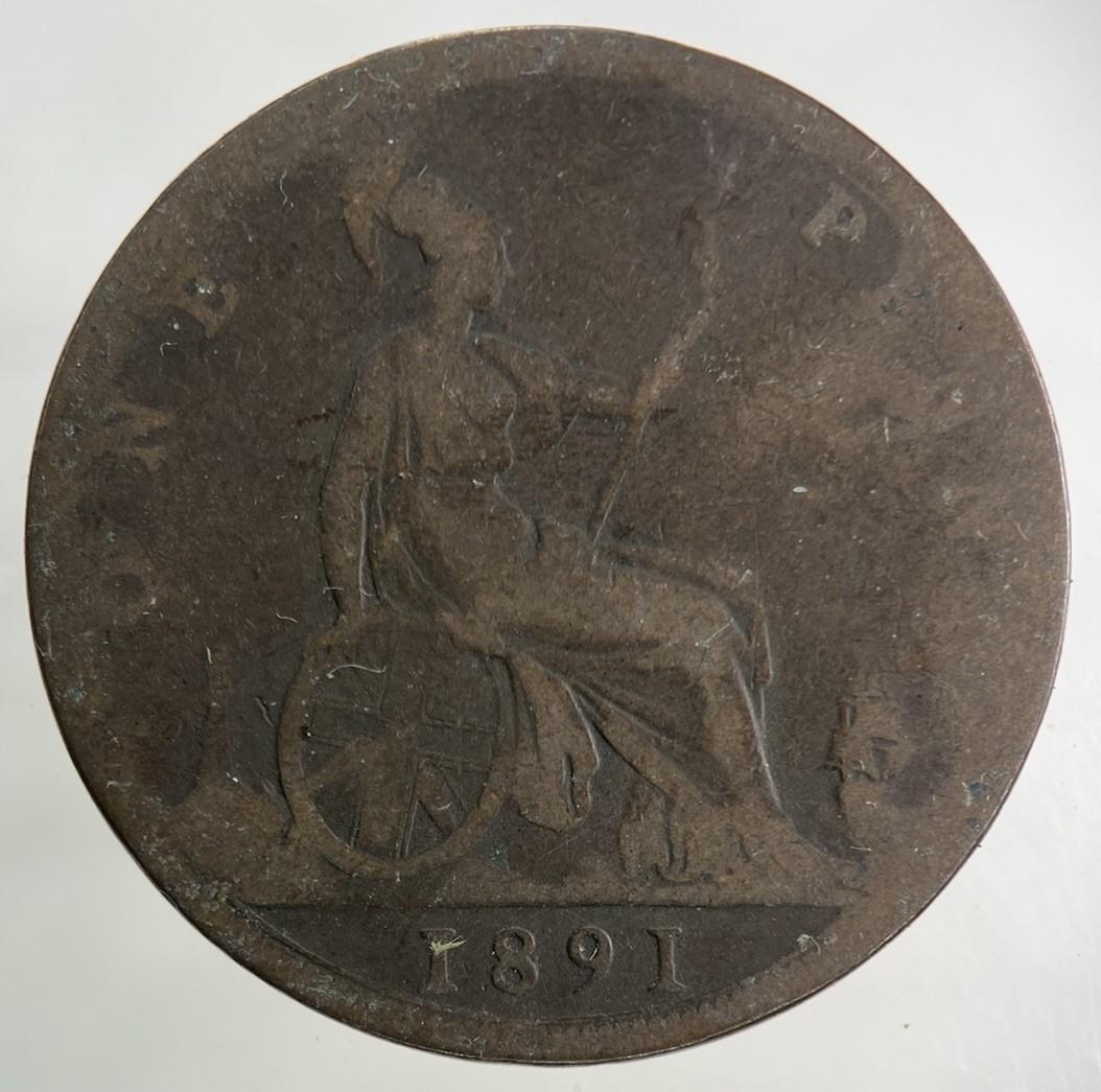 1891 Victoria One Penny Coin | Collectable Grade