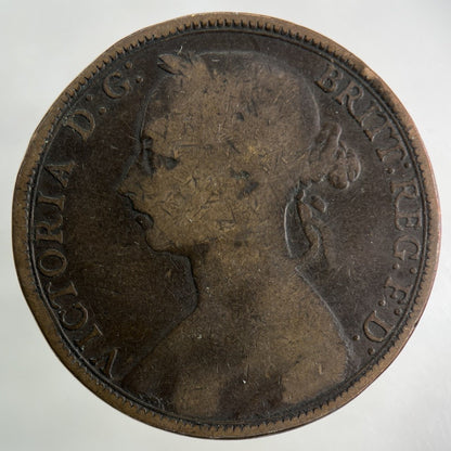 1891 Victoria One Penny Coin | Collectable Grade