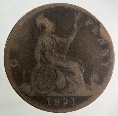 1891 Victoria One Penny Coin | Collectable Grade