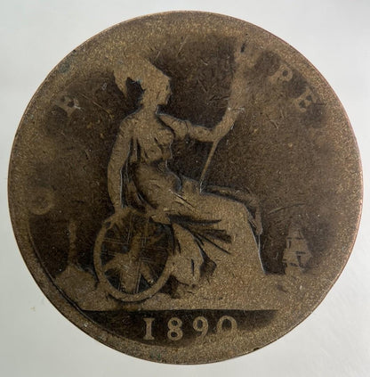 1890 Victoria One Penny Coin | Collectable Grade