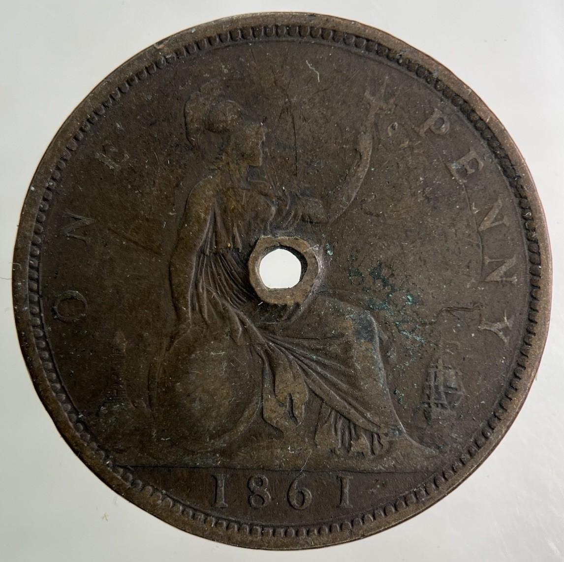 1861 Victoria One Penny Coin | Collectable Grade
