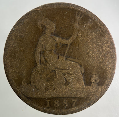 1887 Victoria One Penny Coin | Collectable Grade