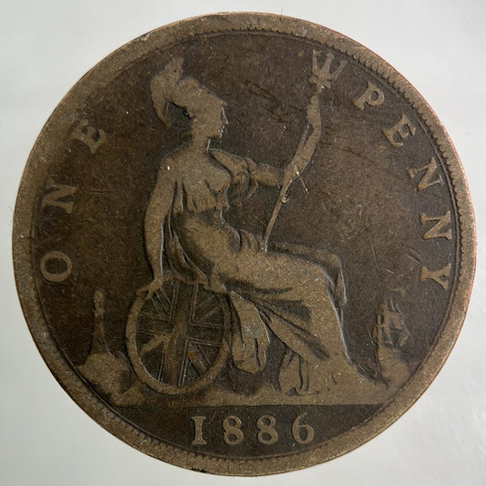 1886 Victoria One Penny Coin | Collectable Grade