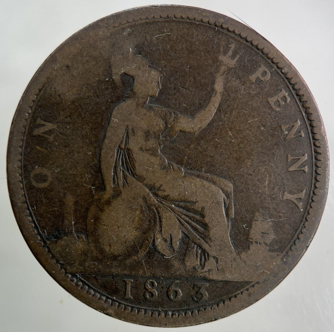 1863 Victoria One Penny Coin | Collectable Grade