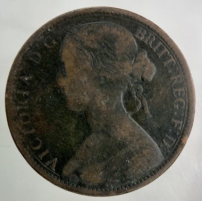 1862 Victoria One Penny Coin | Collectable Grade