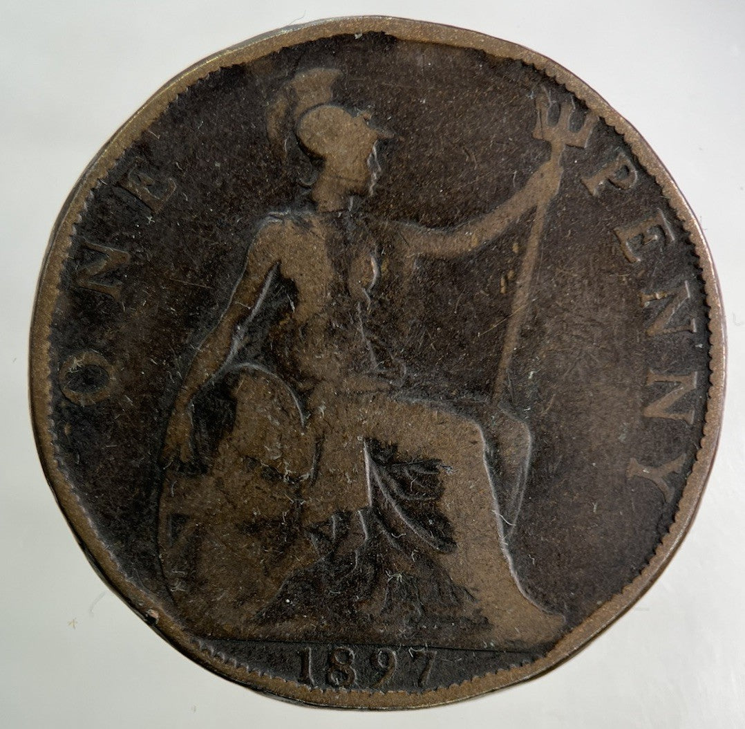1897 Victoria One Penny Coin | Collectable Grade