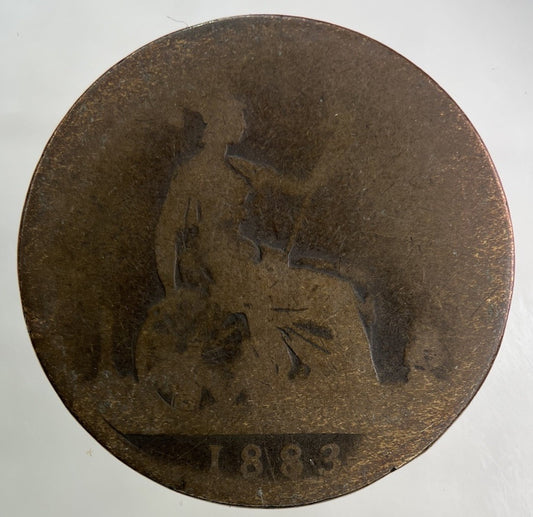 1883 Victoria One Penny Coin | Fair Grade