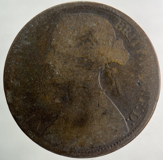 1864 Victoria One Penny Coin | Fair Grade