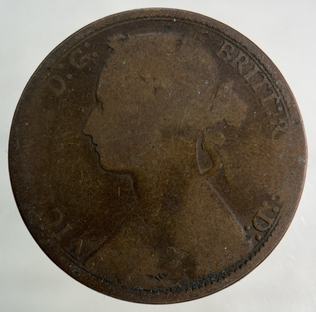 1877 Victoria One Penny Coin | Fair Grade