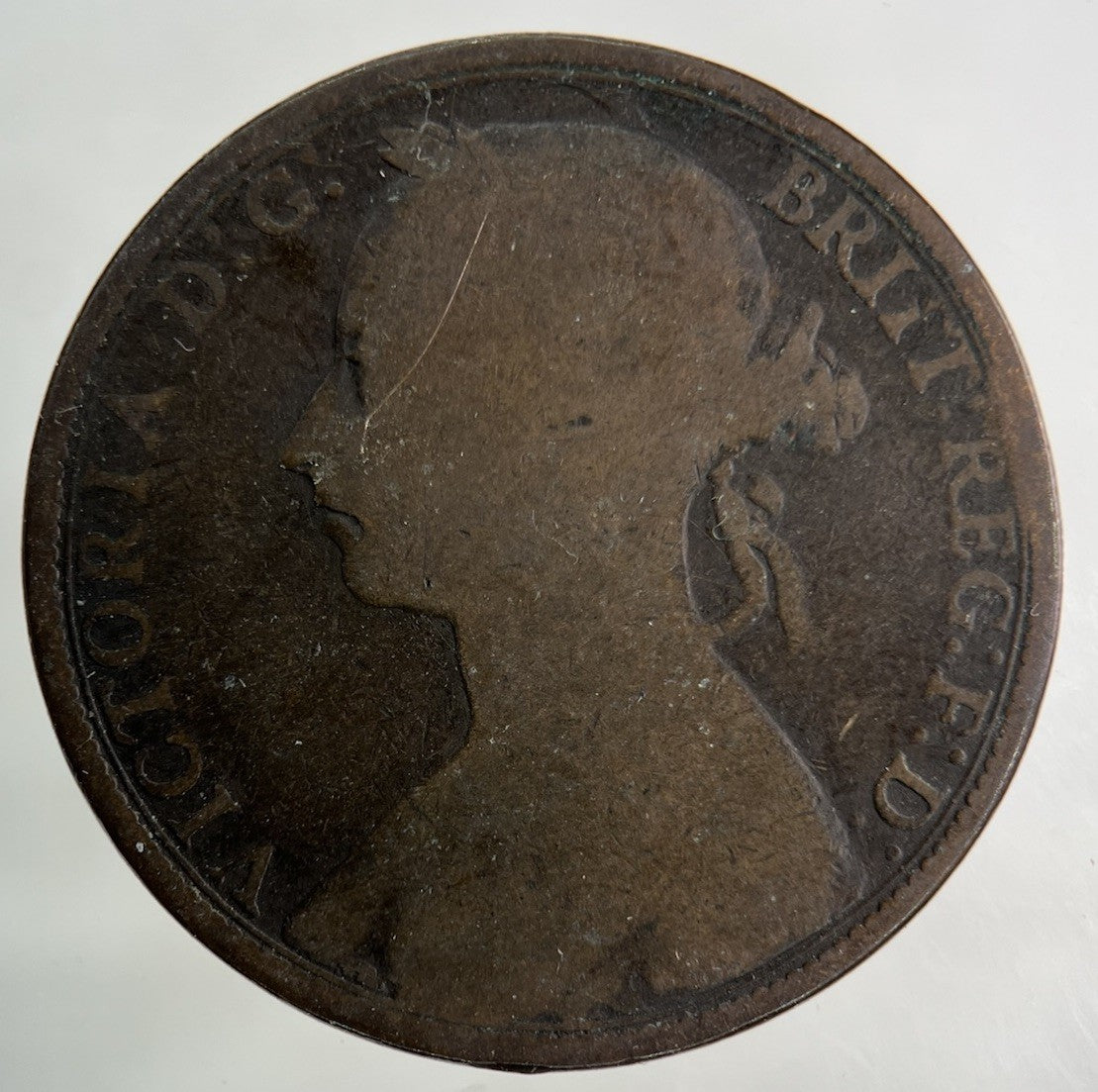 1890 Victoria One Penny Coin | Fair Grade