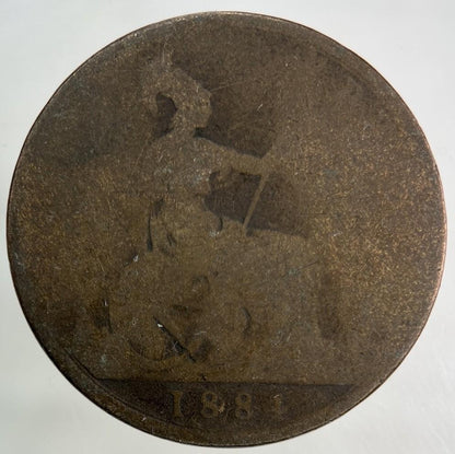 1884 Victoria One Penny Coin | Fair Grade