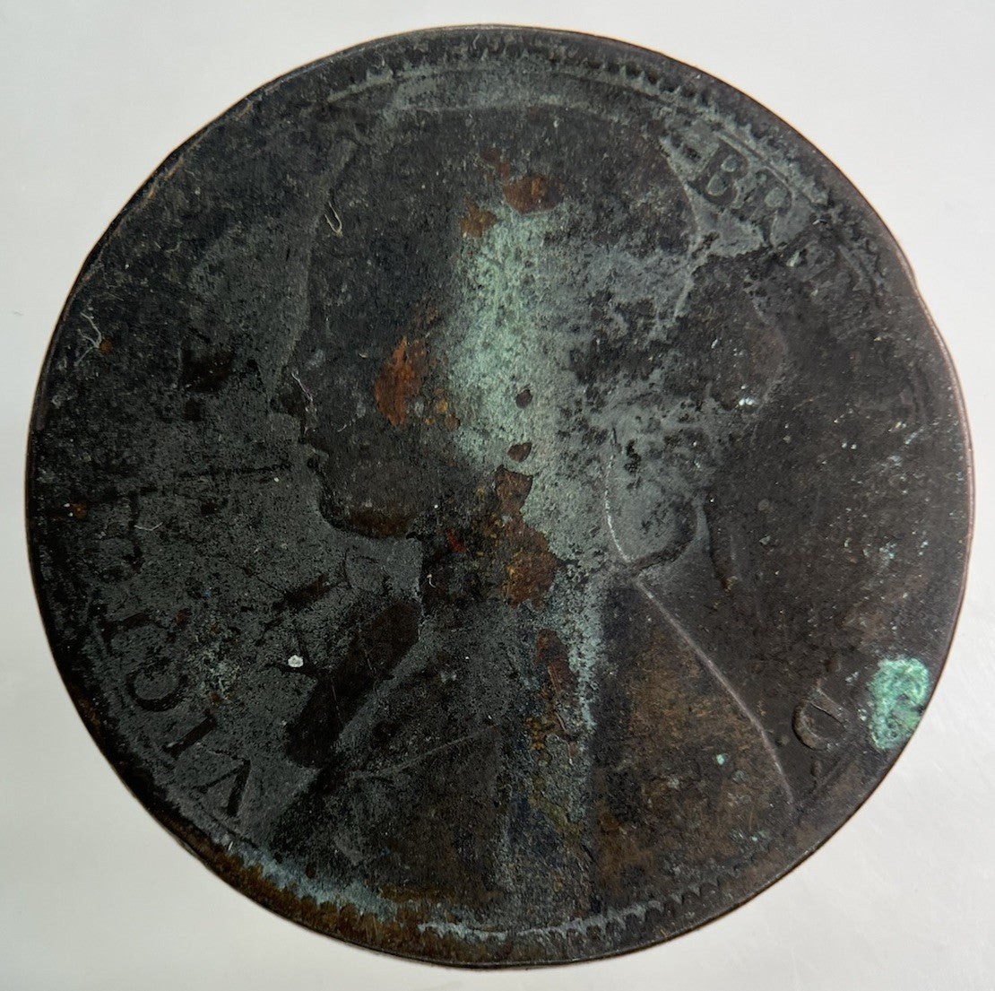 1863 Victoria One Penny Coin | Fair Grade