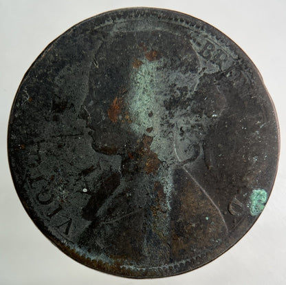 1863 Victoria One Penny Coin | Fair Grade