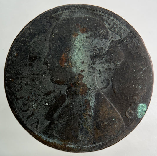 1863 Victoria One Penny Coin | Fair Grade