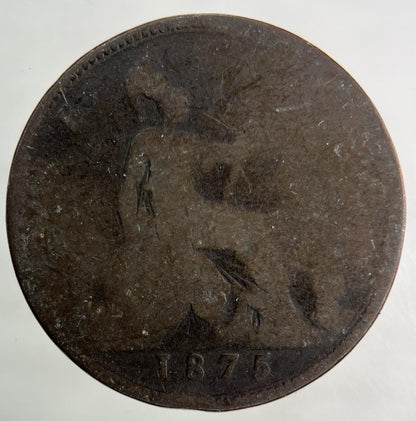 1875 Victoria One Penny Coin | Fair Grade