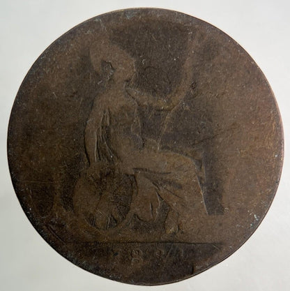 1884 Victoria One Penny Coin | Fair Grade