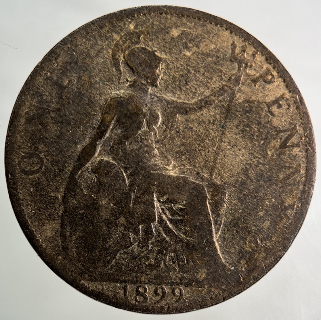 1899 Victoria One Penny Coin | Fair Grade
