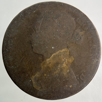 1874-H Victoria One Penny Coin | Fair Grade