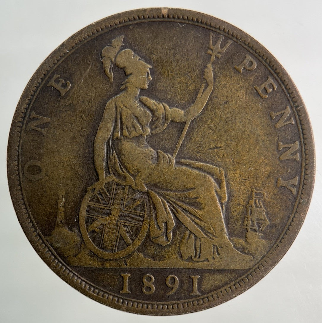 1891 Victoria One Penny Coin | Fine Collectable Grade