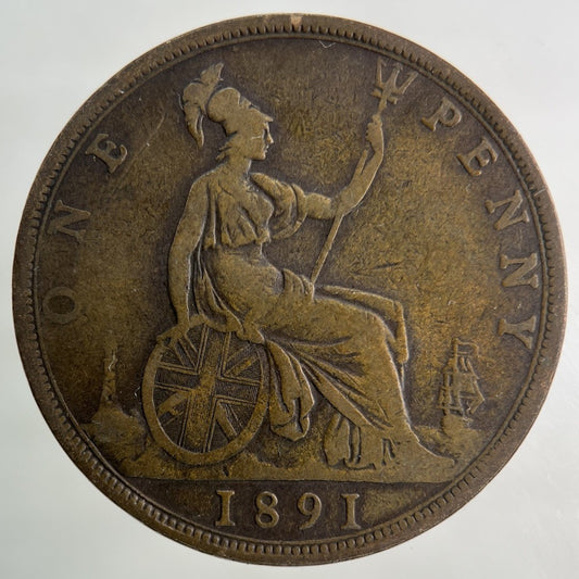 1891 Victoria One Penny Coin | Fine Collectable Grade