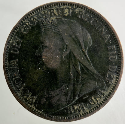 1897 Victoria Half-Penny Coin | Fine Collectable Grade