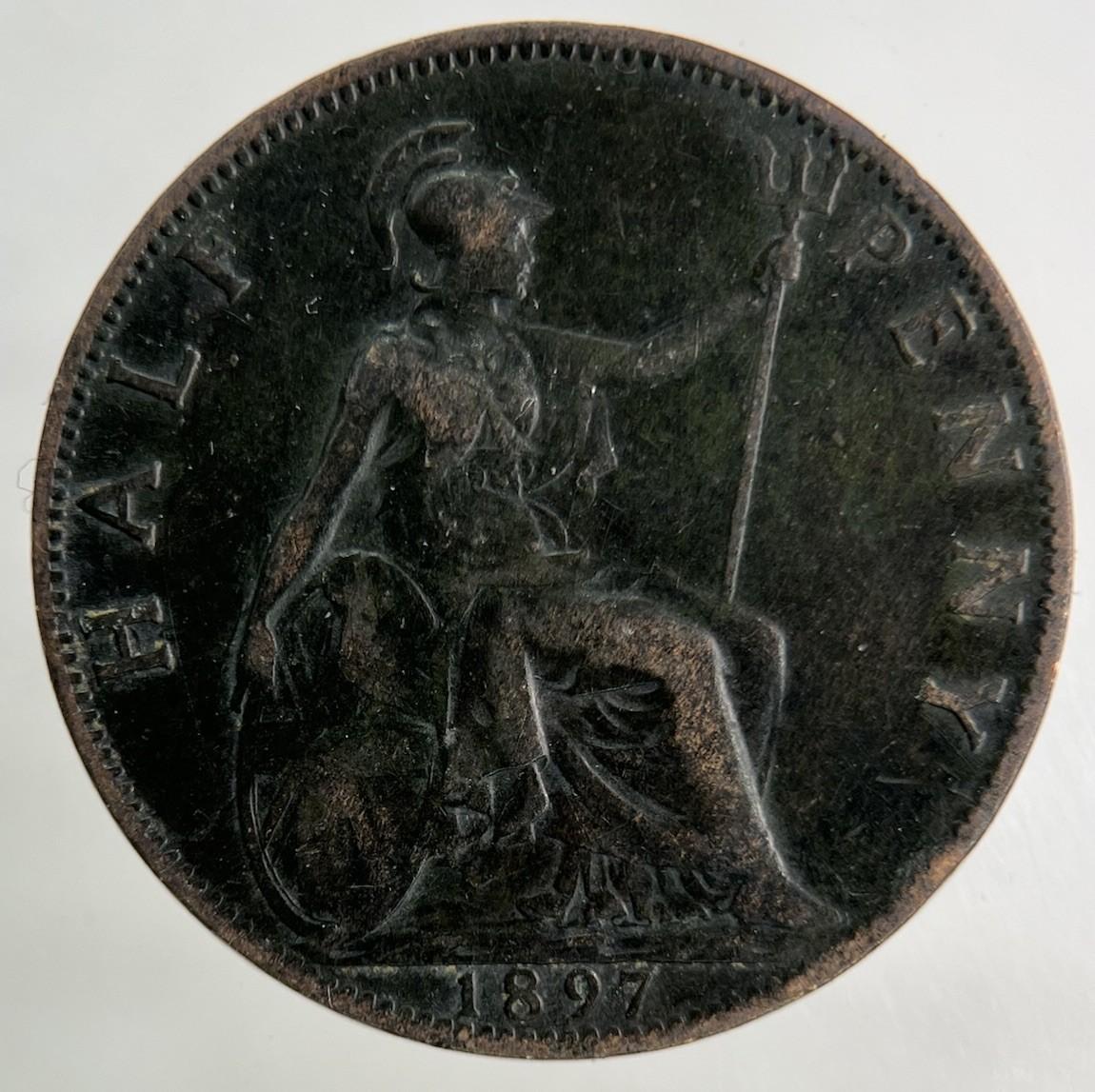 1897 Victoria Half-Penny Coin | Fine Collectable Grade