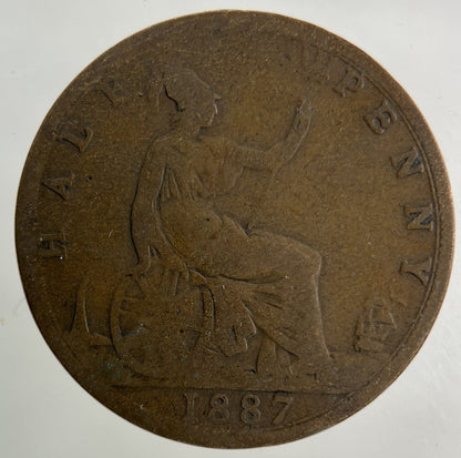 1887 Victoria Half-Penny Coin | Collectable Grade