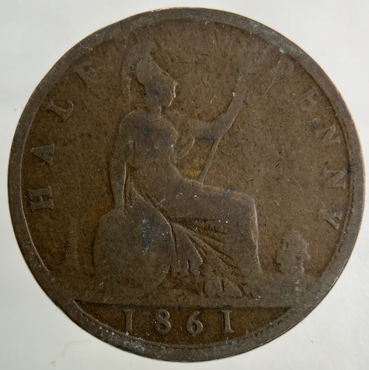 1861 Victoria Half-Penny Coin | Collectable Grade