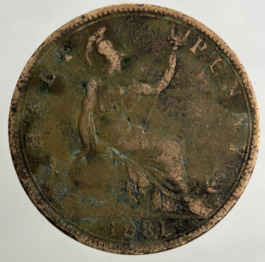1881 Victoria Half-Penny Coin | Collectable Grade