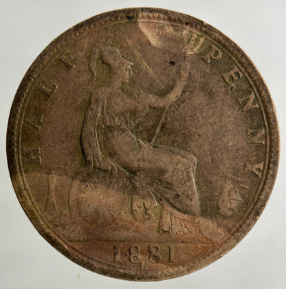 1881-H Victoria Half-Penny Coin | Collectable Grade