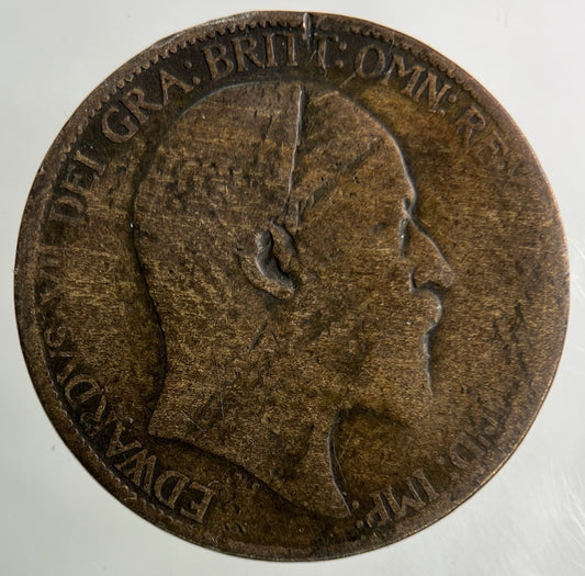 1905 Edward VII Half-Penny Coin | Fair Grade