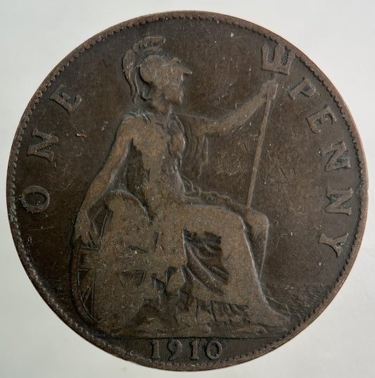 1910 Edward VII One Penny Coin | Collectable Grade