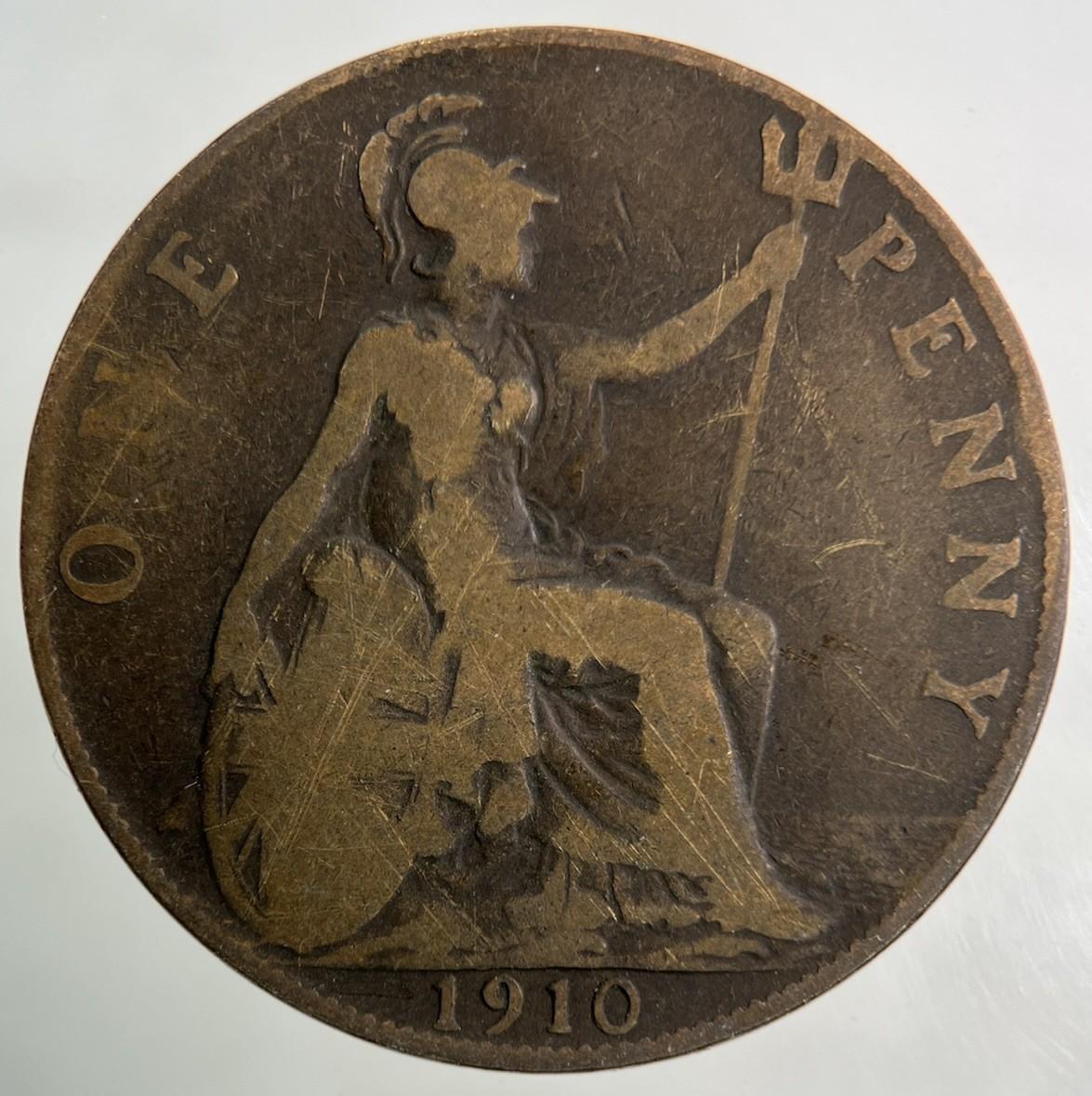 1910 Edward VII One Penny Coin | Collectable Grade