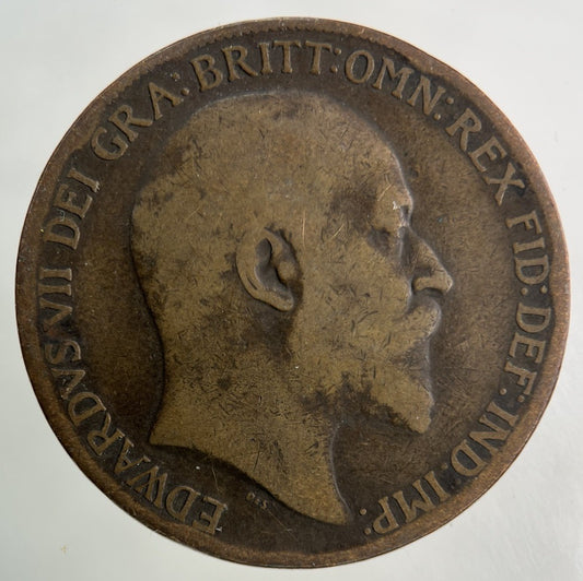 1910 Edward VII One Penny Coin | Collectable Grade