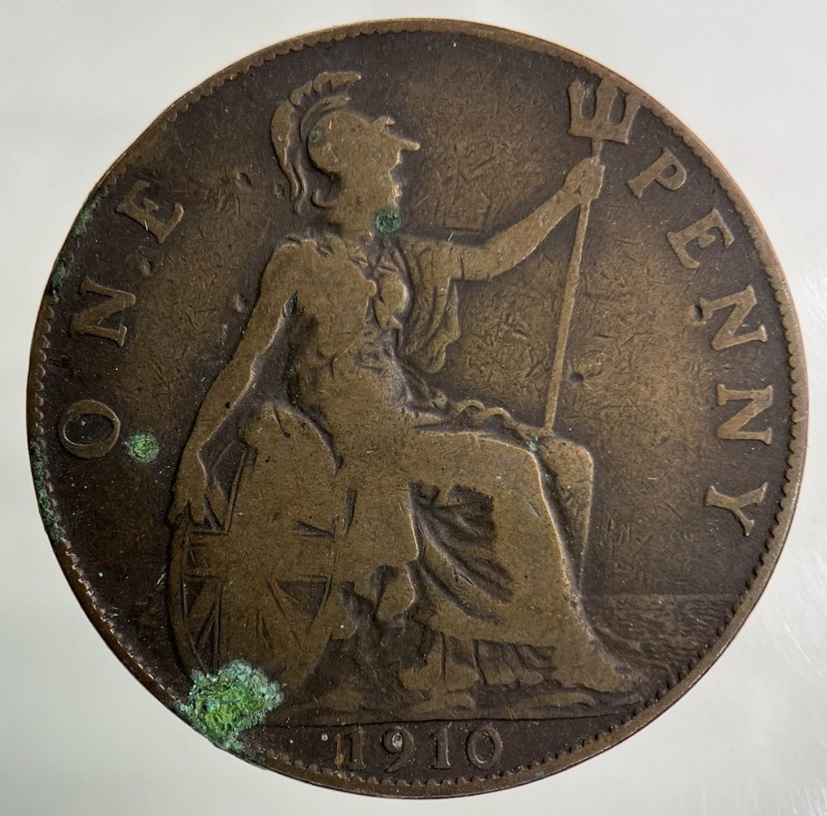 1910 Edward VII One Penny Coin | Collectable Grade