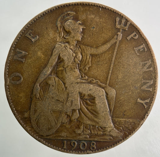 1908 Edward VII One Penny Coin | Fine Collectable Grade