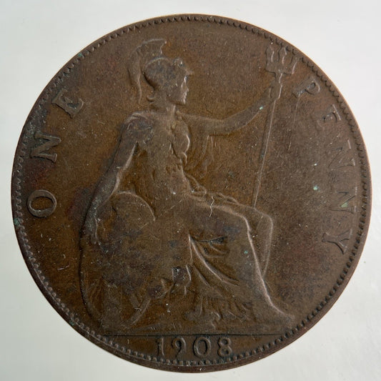1908 Edward VII One Penny Coin | Collectable Grade